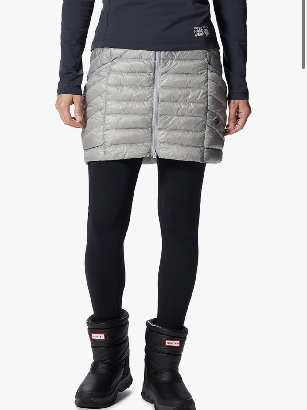 Mountain Hardware Silver Quilted The Ghost Whisperer Skirt-down puffer